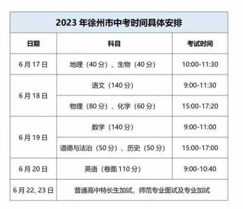 江苏省中考时间2023