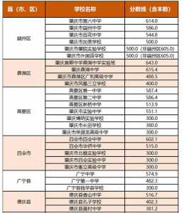 广东肇庆怀集中考分数线2023年