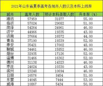 山东省2021年高考人数