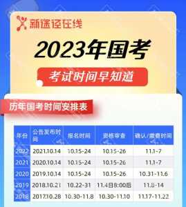 2023各省省考时间一览表