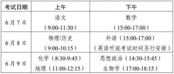 2023广东高考考试时间