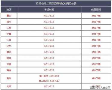 2024年二级建造师考试时间安排?