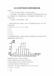 2021高考数学文科真题及答案完整解析版(全国甲卷)