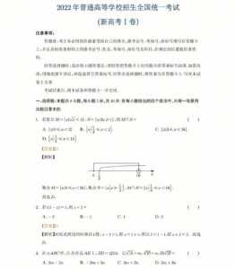 全国2022年新高考I卷数学选取填空题答案借鉴