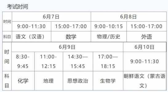 2024高考考试科目时间顺序浙江，浙江2024年高考日期