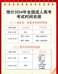 2024年河南成人高考报名时间