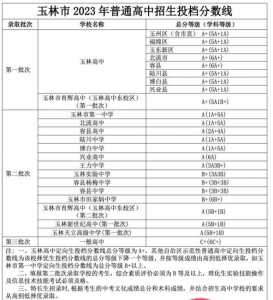 2023年南宁中考等级划分