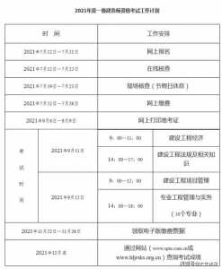 2021江苏一级建造师报名时间及资料