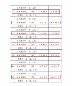 2021年健康管理师的考试时间是什么时候?