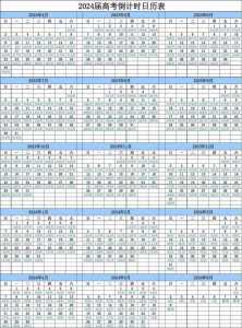 距离2024年高考时间倒计时