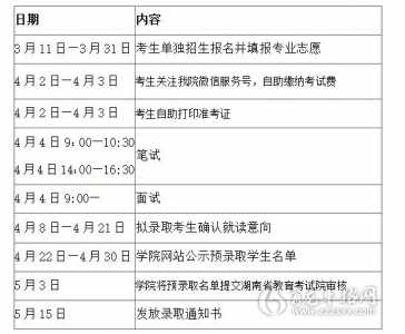 湖南单招考试报名时间?