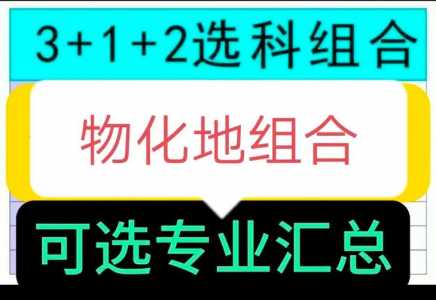 高中选物生地可以选考哪些专业