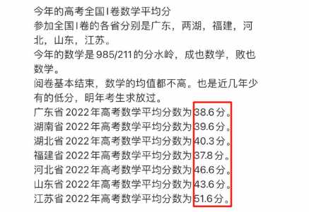 2021高考数学平均分各省