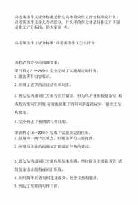 请问高考英语作文评分标准是怎样的呢?