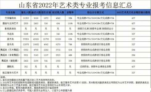 山东省2022年艺术生高考政策解析